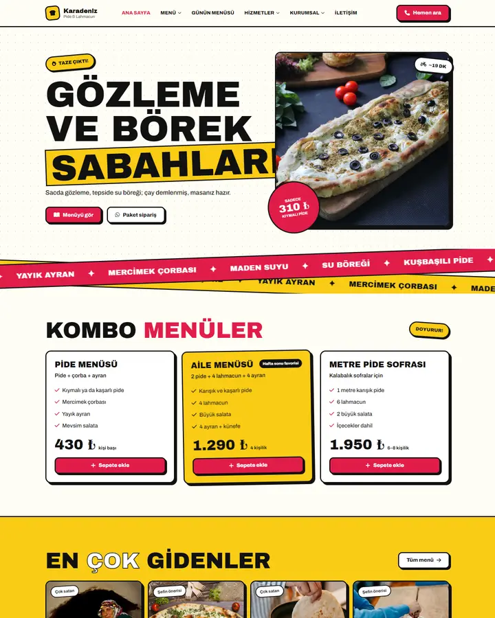 Tema 10 – Sokak Lezzeti tasarım önizlemesi
