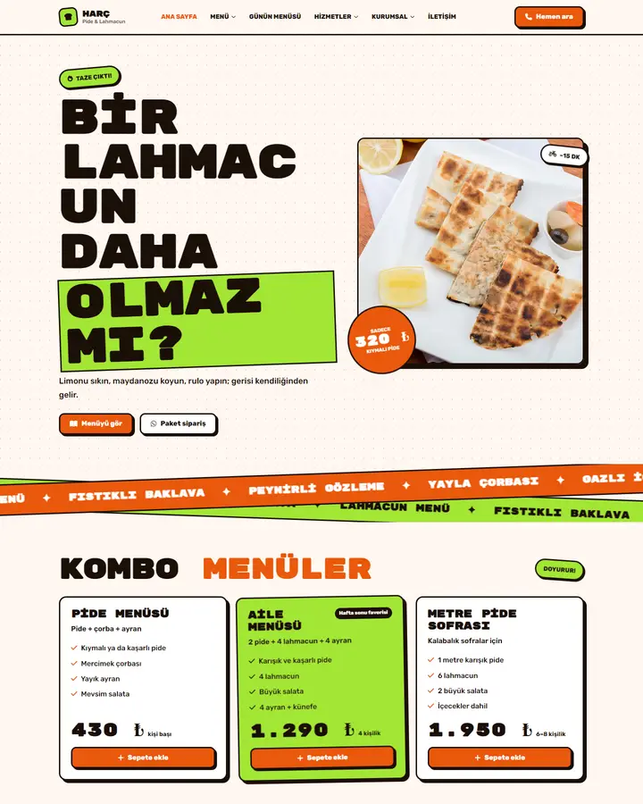 Tema 20 – Sokak Lezzeti tasarım önizlemesi