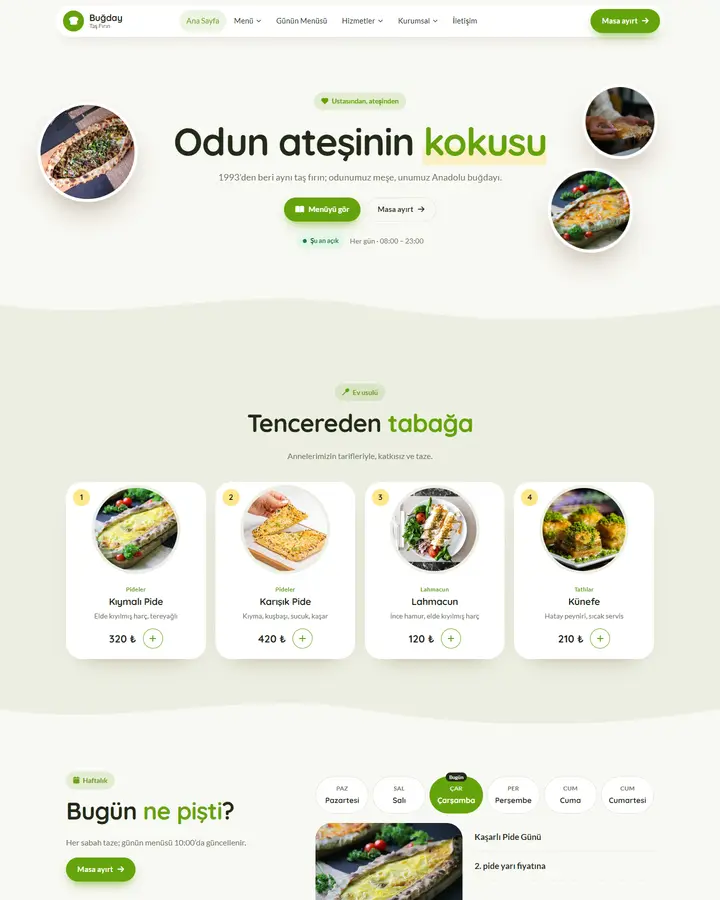 Tema 27 – Ev Yemeği tasarım önizlemesi