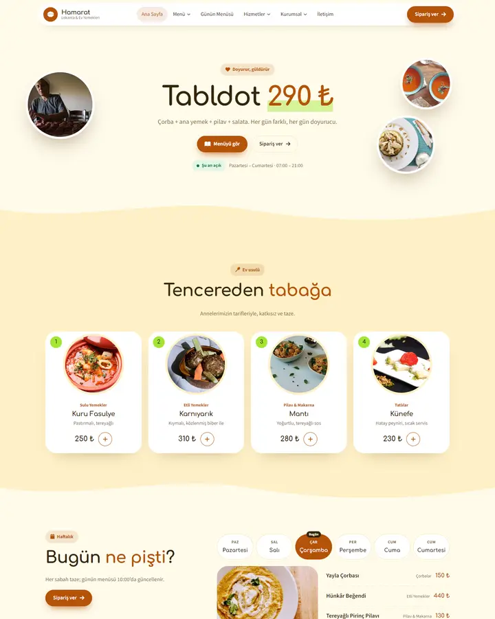 Tema 37 – Ev Yemeği tasarım önizlemesi