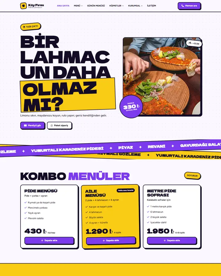 Tema 50 – Sokak Lezzeti tasarım önizlemesi